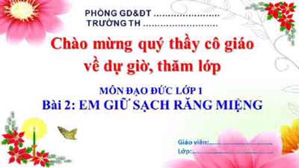 Bài giảng em giữ sạch răng miệng (Tuần 2)